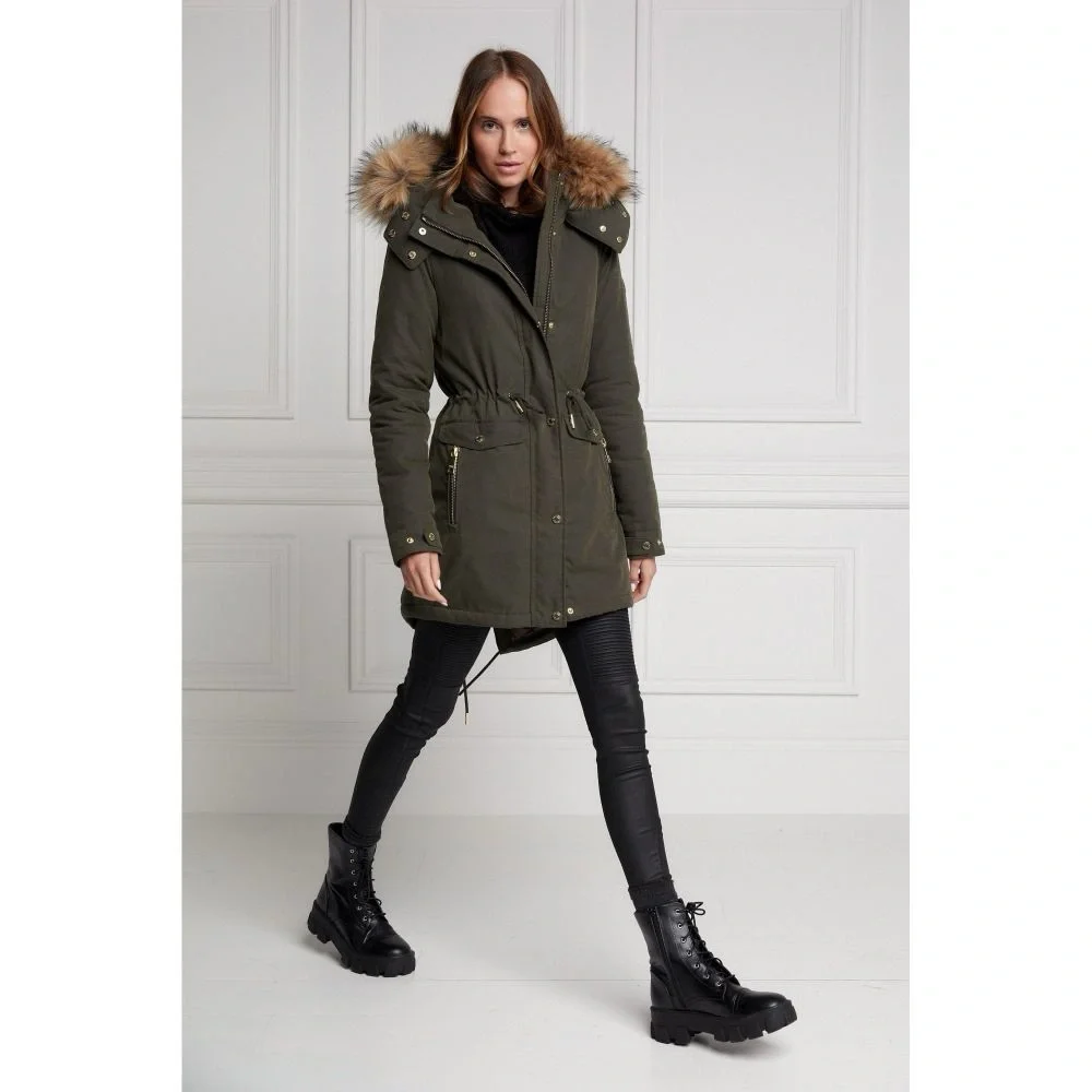 Holland Cooper New Green Waxed Parka - Picture 3 of 17